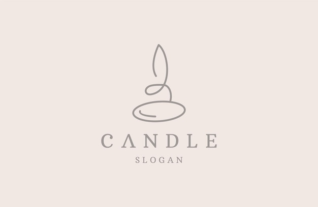 Candle logo icon design template vector illustration