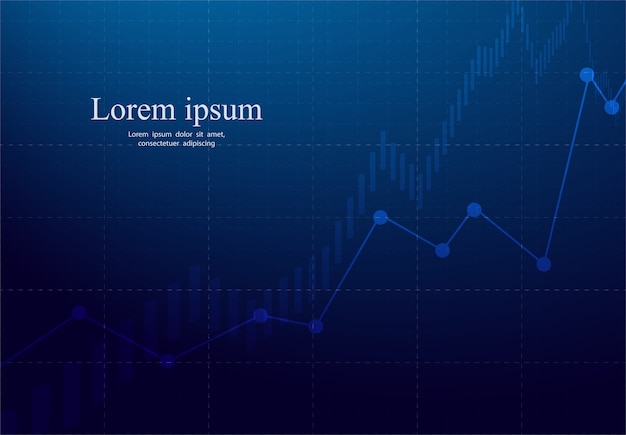 Candle stick graph chart of stock market investment trading