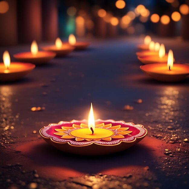 a candle that is lit up on a table