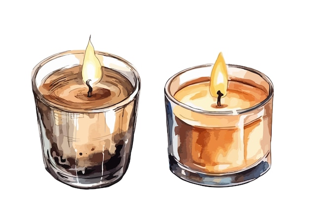 Candles clipart isolated vector illustration