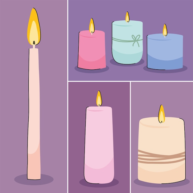 Candles icon collection