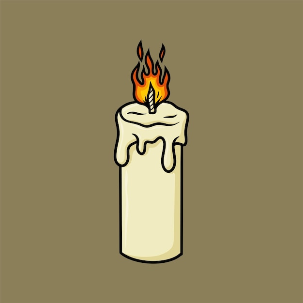 Candles Lit Illustration Cartoon Vector