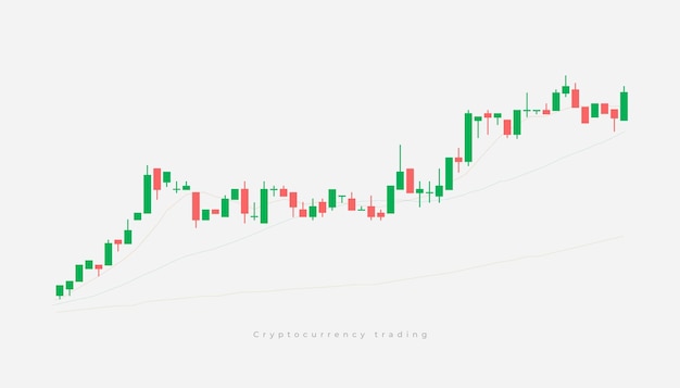 Candlestick graph stock exchange or trading Cryptocurrency candlestick strategy Cryptocurrency market candlesticks on white background Financial market chart