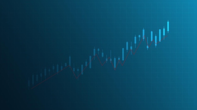 candlestick show stock price or financial investment profit. business planning background

