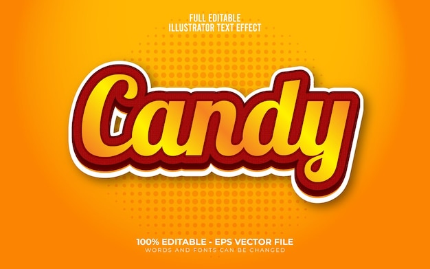 Candy 3D Editable Text Effect