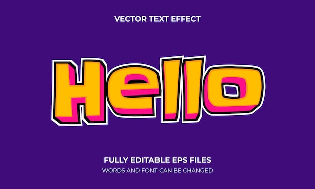 Candy 3D Text Effect Style Vector