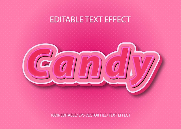 Candy 3d text effect