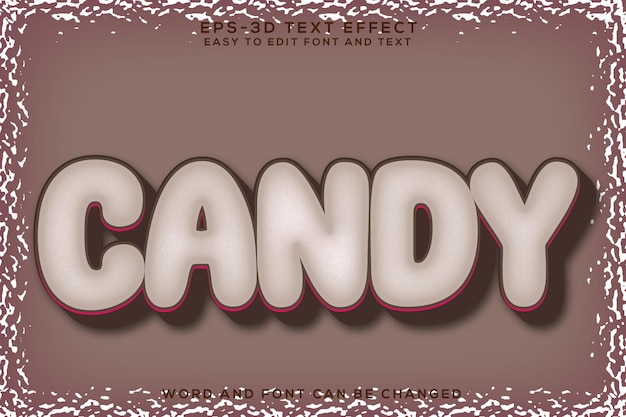 Candy 3d text effect