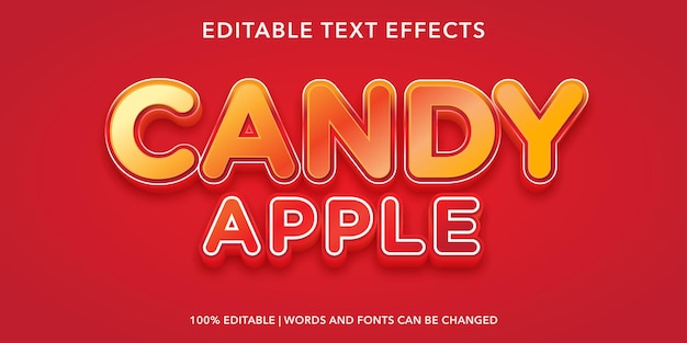 Candy Apple Editable Text Effect