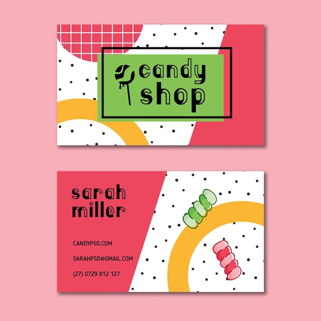 Candy business card template