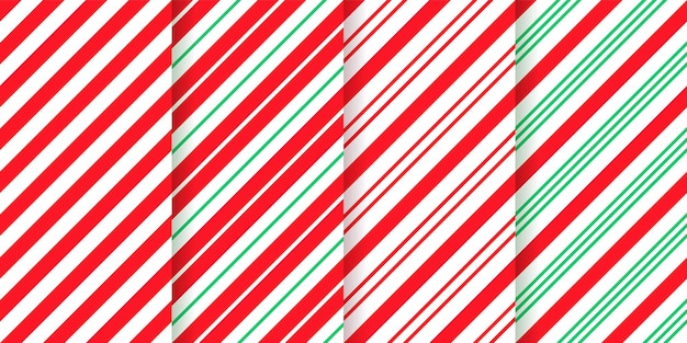 Candy cane seamless pattern Christmas stripe background Vector illustration