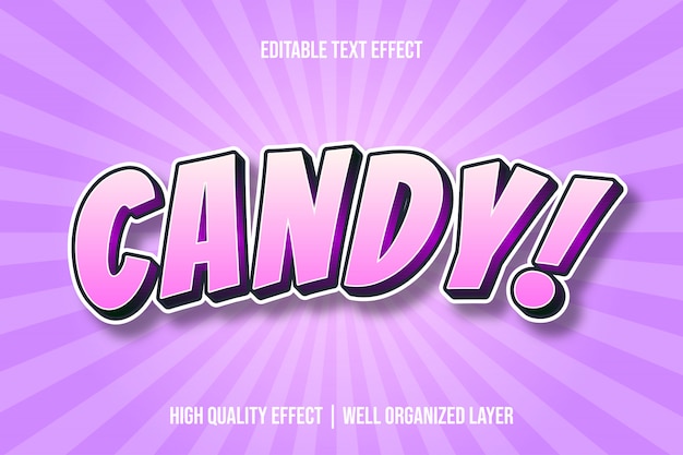 Candy! Cartoon Comic Style Text Effect