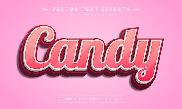 Candy editable text effect