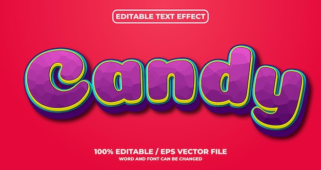 Candy editable text effect