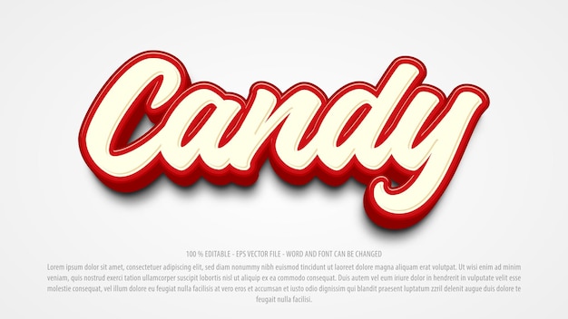 Candy editable text effect