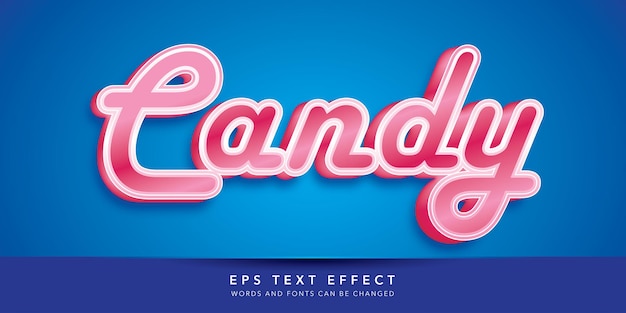 candy editable text effect