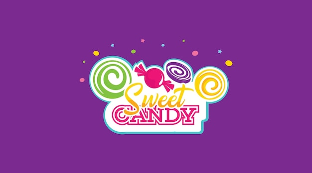 Candy Logo Design Concept Vector. Colorful Sweets Logo Template