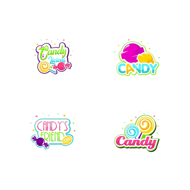 Candy logo set