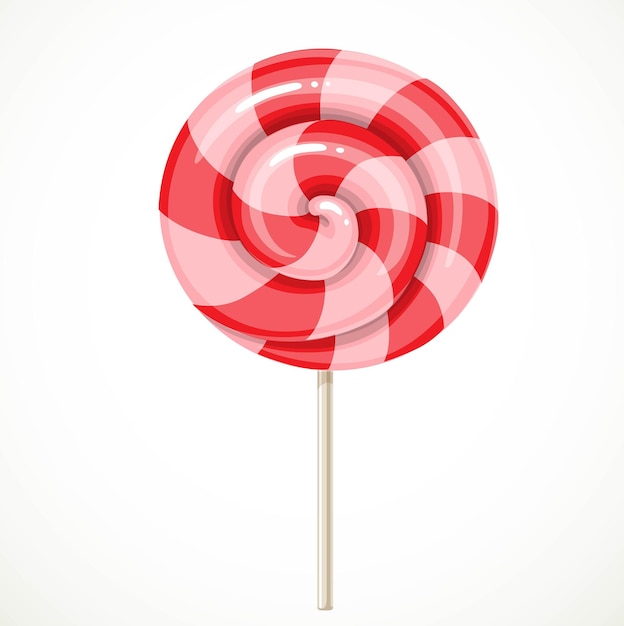 Candy lollipop on a stick isolated on a white background