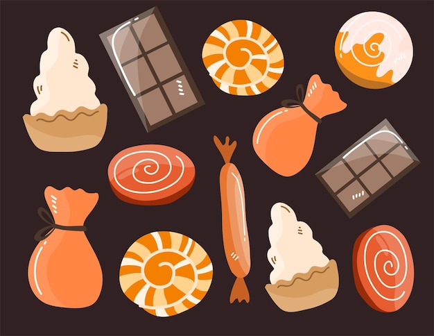 candy set vector for candy day event or candy decoration vector