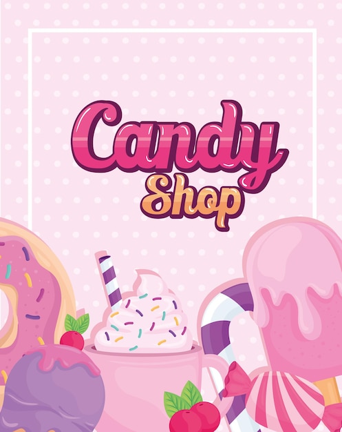 Candy shop illustration