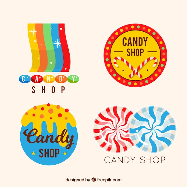 Candy shop logos collection for companies