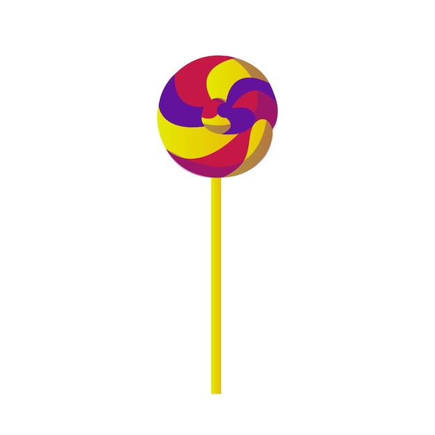 Candy on a stick Lollipop on a white background Vector