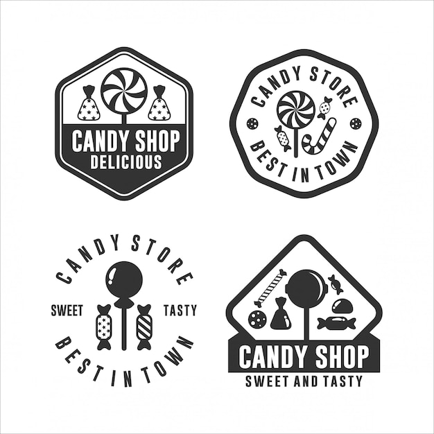 Candy store best in town logos