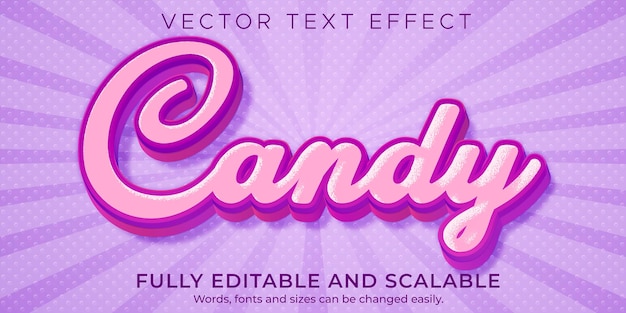 Candy sugar text effect style template