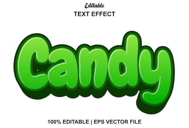 Candy text effect and editable