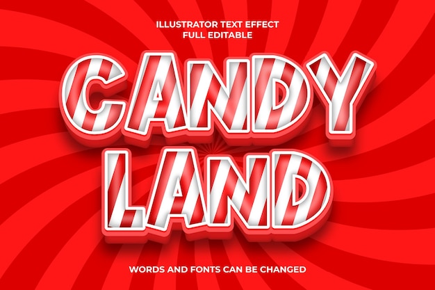 candy text effect editable