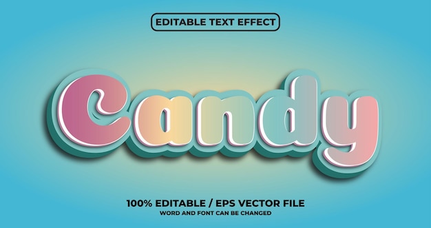 Candy text effect style