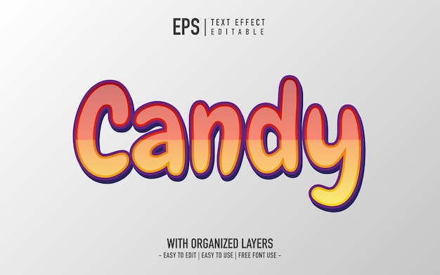 Candy text effect