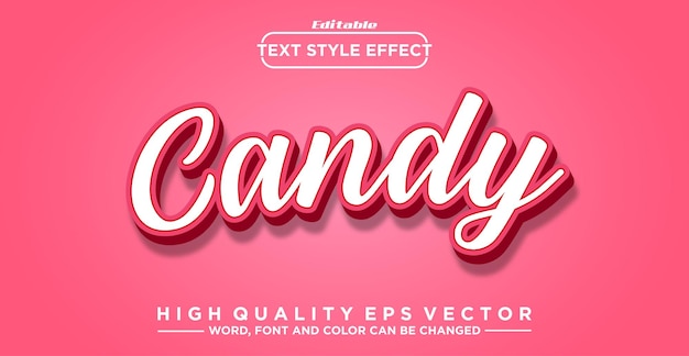 Candy text style effect editable