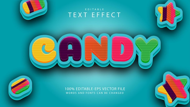 Candy text style effect