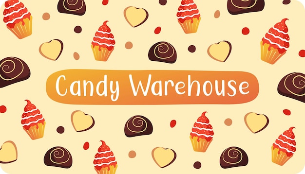 Candy warehouse confectionery production banner