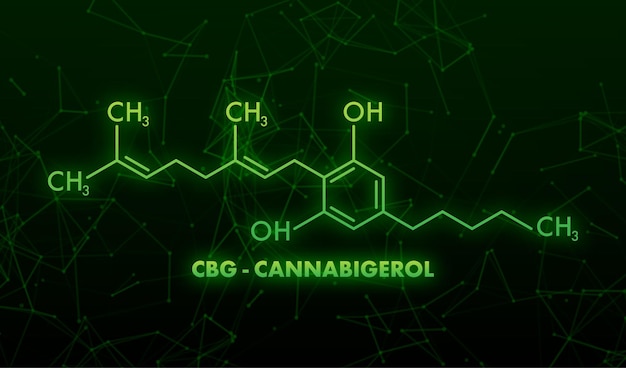 Cannabigerol formula great design for any purposes Neon icon