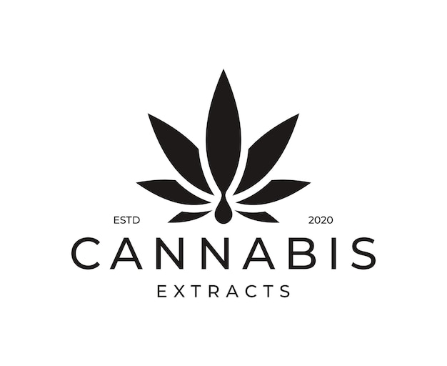 cannabis Hemp Logo design vector TemplateMedical Cannabis oil logos