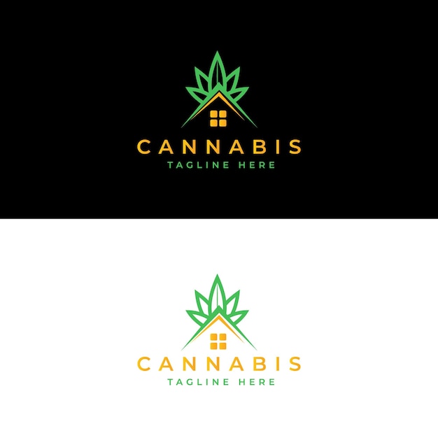 cannabis home logo design 1