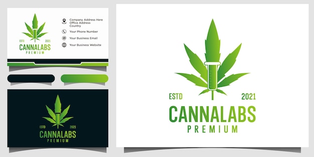 Cannabis lab logo template