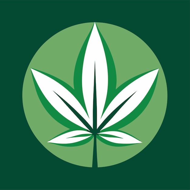 Vector cannabis leaf eco logo design concept vector art and illustration