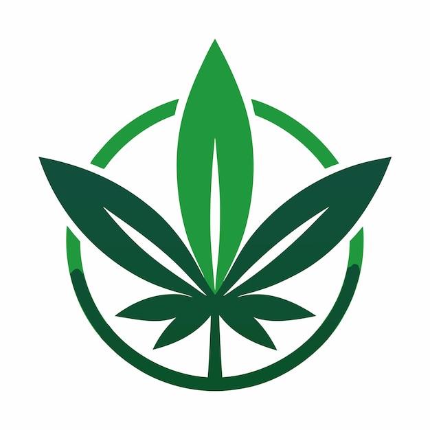 cannabis leaf eco logo design concept vector art and illustration