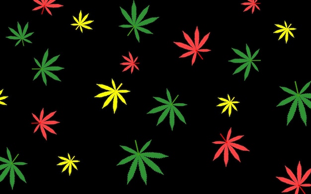 Cannabis leaf seamles pattern