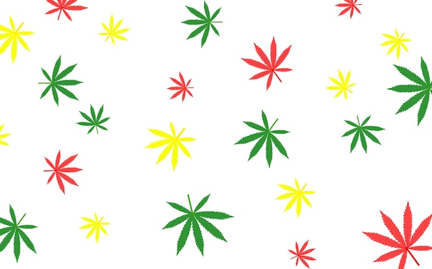 Cannabis leaf seamles pattern