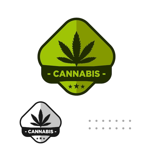 Cannabis Leaf Simple Logo Design