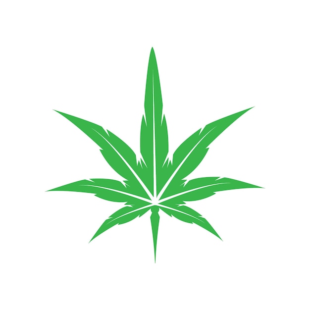 Cannabis leaf symbol and icon