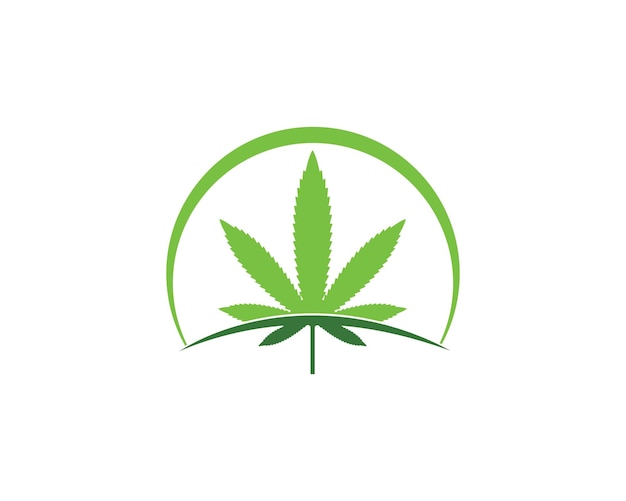 Cannabis leaf vector icon illustration design