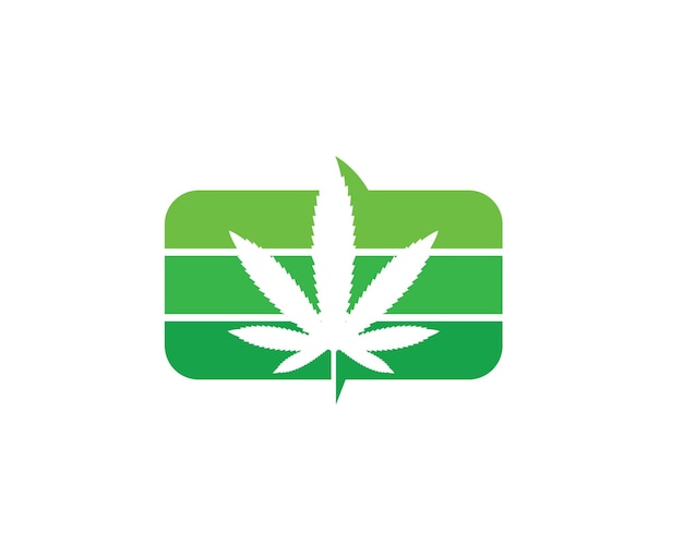 Cannabis leaf vector icon illustration design