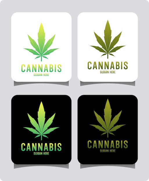 cannabis logo design template