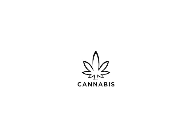 cannabis logo design vector illustration